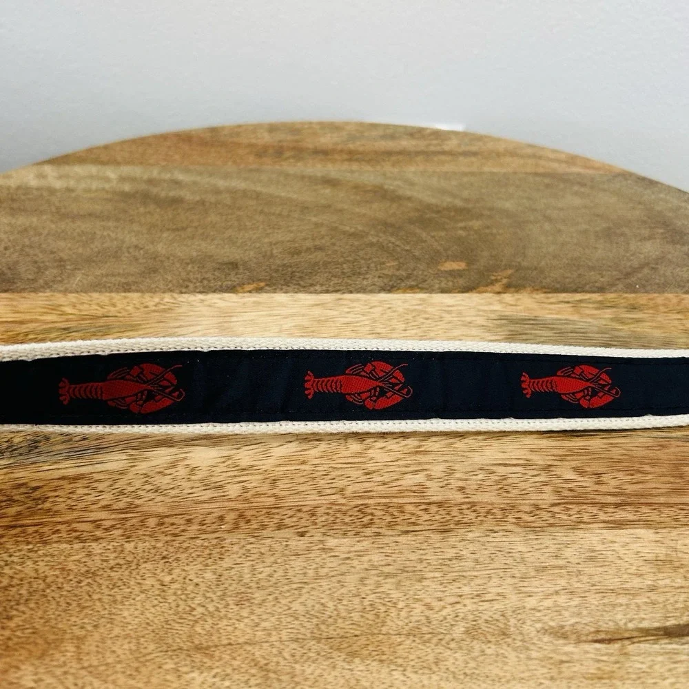 Chatham Cape Cod Lobster Belt Canvas Leather Nautical Prep Men's Large